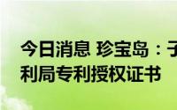 今日消息 珍宝岛：子公司收到美国和韩国专利局专利授权证书