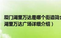 厦门湖里万达是哪个街道简介（关于万达广场 福建省厦门市湖里万达广场详细介绍）