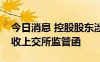 今日消息 控股股东涉嫌违规减持，亿利洁能收上交所监管函