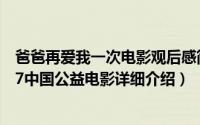 爸爸再爱我一次电影观后感简介（关于爸爸再爱我一次 2017中国公益电影详细介绍）