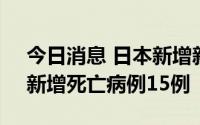 今日消息 日本新增新冠确诊病例47977例，新增死亡病例15例