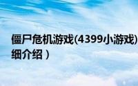 僵尸危机游戏(4399小游戏)简介（关于僵尸危机1无敌版详细介绍）