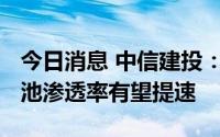 今日消息 中信建投：预计2023年高镍三元电池渗透率有望提速