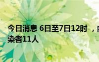 今日消息 6日至7日12时 ，内蒙古巴彦淖尔市共检出阳性感染者11人
