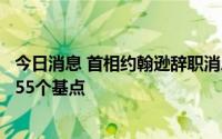 今日消息 首相约翰逊辞职消息传出后，英国公债期货下跌约55个基点