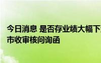 今日消息 是否存业绩大幅下滑等风险？振有电子拟北交所上市收审核问询函