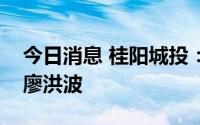 今日消息 桂阳城投：董事长由刘晓雄变更为廖洪波