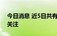 今日消息 近5日共有44只个股首次获得机构关注