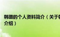 韩璐的个人资料简介（关于韩璐 中国内地女模特、演员详细介绍）