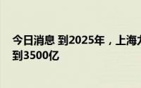 今日消息 到2025年，上海力争“元宇宙”相关产业规模达到3500亿