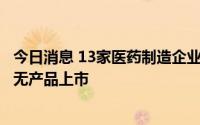 今日消息 13家医药制造企业冲刺IPO：必贝特、苏州沪云尚无产品上市