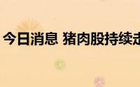 今日消息 猪肉股持续走强，东瑞股份涨超8%