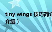 tiny wings 技巧简介（关于tiny wings详细介绍）