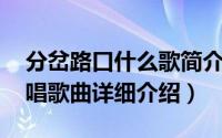 分岔路口什么歌简介（关于三岔路口 孙翰演唱歌曲详细介绍）