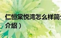 仁恒棠悦湾怎么样简介（关于仁恒棠悦湾详细介绍）