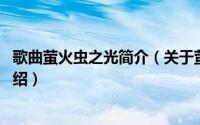 歌曲萤火虫之光简介（关于萤之光 生物股长演唱歌曲详细介绍）