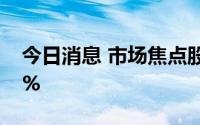 今日消息 市场焦点股金智科技 6板高开4.63%