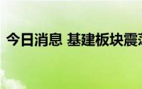 今日消息 基建板块震荡走强，浙江交科封板