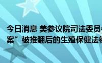 今日消息 美参议院司法委员会举行听证会，讨论“罗诉韦德案”被推翻后的生殖保健法律