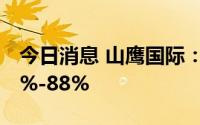 今日消息 山鹰国际：上半年净利同比预减86%-88%