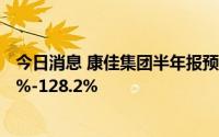 今日消息 康佳集团半年报预告公开，净利润同期增长75.54%-128.2%