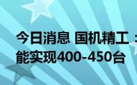 今日消息 国机精工：计划年底六面顶压机产能实现400-450台