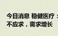 今日消息 稳健医疗：上半年防护服等产品供不应求，需求增长