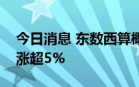 今日消息 东数西算概念股短线拉升，美利云涨超5%