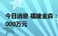 今日消息 福建金森：上半年预亏2000万元-4000万元