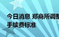 今日消息 郑商所调整棉花期货部分合约交易手续费标准