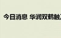 今日消息 华润双鹤触及跌停，封单4615手。