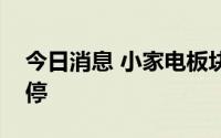 今日消息 小家电板块持续走高，德昌股份涨停