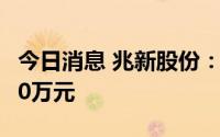 今日消息 兆新股份：上半年预亏2800万-4000万元