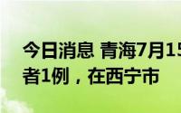 今日消息 青海7月15日新增本土无症状感染者1例，在西宁市