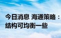今日消息 海通策略：近期调整性质是倒春寒，结构可均衡一些