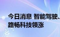 今日消息 智能驾驶、车联网概念早盘冲高，路畅科技领涨