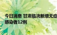 今日消息 甘肃临洮新增无症状感染者4例，累计报告无症状感染者12例