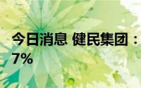 今日消息 健民集团：上半年净利润同比涨18.7%