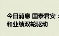 今日消息 国泰君安：汽车板块走向风险偏好和业绩双轮驱动