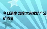 今日消息 加拿大两家矿产公司拟合资开发美明尼苏达州铜镍矿项目