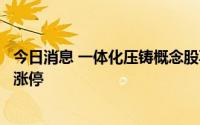 今日消息 一体化压铸概念股再度活跃，合力科技、春兴精工涨停