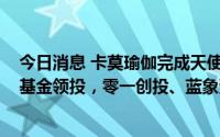 今日消息 卡莫瑜伽完成天使轮近3000万战略融资，由真格基金领投，零一创投、蓝象资本跟投