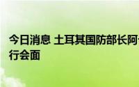 今日消息 土耳其国防部长阿卡尔与俄罗斯国防部长绍伊古举行会面