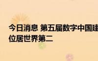 今日消息 第五届数字中国建设峰会：2021年我国数据产量位居世界第二