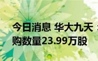 今日消息 华大九天：创业板IPO网上放弃认购数量23.99万股