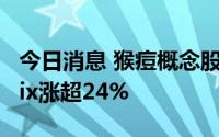 今日消息 猴痘概念股美股盘前走高，Chimerix涨超24%