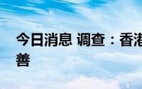 今日消息 调查：香港中小企营商信心显著改善
