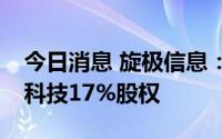 今日消息 旋极信息：拟以1.02亿元转让小望科技17%股权