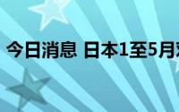 今日消息 日本1至5月对外直接投资同比减半