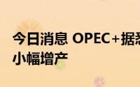 今日消息 OPEC+据悉将维持现有石油产量或小幅增产
